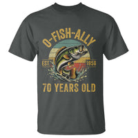 Fishing 70th Birthday T Shirt O Fish Ally 70 Years Old Fisherman Gifts