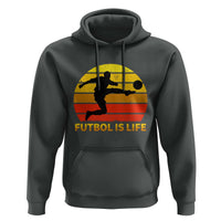 Funny Football Hoodie Futbol Is Life Vintage Soccer Lover - Wonder Print Shop