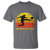 Funny Football T Shirt Futbol Is Life Vintage Soccer Lover - Wonder Print Shop