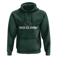 Funny Need Ice Cream Hoodie Cool Summer Vacation Low Battery - Wonder Print Shop