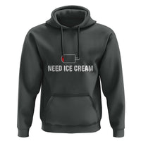 Funny Need Ice Cream Hoodie Cool Summer Vacation Low Battery - Wonder Print Shop