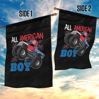 Funny All American Boy 4th Of July Garden Flag Monster Trucks American Flag Fireworks - Wonder Print Shop