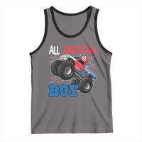 Funny All American Boy 4th Of July Tank Top Monster Trucks American Flag Fireworks - Wonder Print Shop