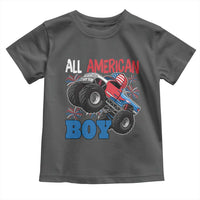Funny All American Boy 4th Of July Toddler T Shirt Monster Trucks American Flag Fireworks - Wonder Print Shop