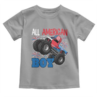 Funny All American Boy 4th Of July Toddler T Shirt Monster Trucks American Flag Fireworks - Wonder Print Shop