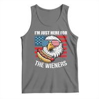 Funny I'm Just Here For The Wieners Tank Top 4th Of July Bald Eagle Hot Dog Lover - Wonder Print Shop
