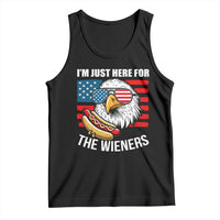 Funny I'm Just Here For The Wieners Tank Top 4th Of July Bald Eagle Hot Dog Lover - Wonder Print Shop