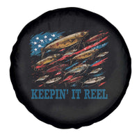 Funny Fisherman Keepin It Reel Spare Tire Cover Fishing Lure American Flag Bass Fishing - Wonder Print Shop