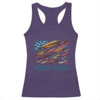 Funny Fisherman Keepin It Reel Racerback Tank Top Fishing Lure American Flag Bass Fishing - Wonder Print Shop