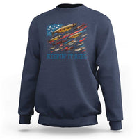 Funny Fisherman Keepin It Reel Sweatshirt Fishing Lure American Flag Bass Fishing - Wonder Print Shop