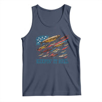 Funny Fisherman Keepin It Reel Tank Top Fishing Lure American Flag Bass Fishing - Wonder Print Shop
