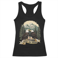 Funny Jackie And Shadow Eagle Family Matching Racerback Tank Top Eagle Lover - Wonder Print Shop