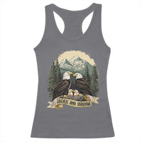 Funny Jackie And Shadow Eagle Family Matching Racerback Tank Top Eagle Lover - Wonder Print Shop