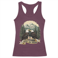 Funny Jackie And Shadow Eagle Family Matching Racerback Tank Top Eagle Lover - Wonder Print Shop