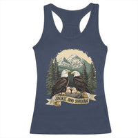 Funny Jackie And Shadow Eagle Family Matching Racerback Tank Top Eagle Lover - Wonder Print Shop
