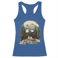 Funny Jackie And Shadow Eagle Family Matching Racerback Tank Top Eagle Lover - Wonder Print Shop