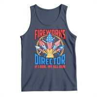 Funny Fireworks Director Tank Top If I Run We All Run 4th Of July Rocket American Flag - Wonder Print Shop