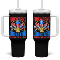 Funny Fireworks Director Tumbler With Handle If I Run We All Run 4th Of July Rocket American Flag - Wonder Print Shop