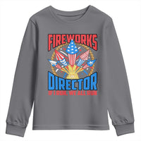 Funny Fireworks Director Youth Sweatshirt If I Run We All Run 4th Of July Rocket American Flag - Wonder Print Shop