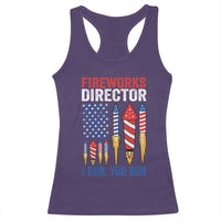 Funny Fireworks Director I Run You Run Racerback Tank Top 4th Of July American Flag - Wonder Print Shop