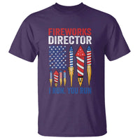 Funny Fireworks Director I Run You Run T Shirt 4th Of July American Flag - Wonder Print Shop