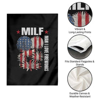 Funny MILF Man I Love Fireworks Garden Flag American Patriotic July 4th US Flag - Wonder Print Shop