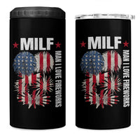 Funny MILF Man I Love Fireworks 4 in 1 Can Cooler Tumbler American Patriotic July 4th US Flag - Wonder Print Shop