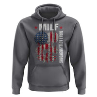 Funny MILF Man I Love Fireworks Hoodie American Patriotic July 4th US Flag - Wonder Print Shop