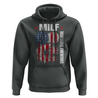 Funny MILF Man I Love Fireworks Hoodie American Patriotic July 4th US Flag - Wonder Print Shop