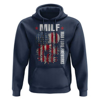 Funny MILF Man I Love Fireworks Hoodie American Patriotic July 4th US Flag - Wonder Print Shop