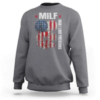 Funny MILF Man I Love Fireworks Sweatshirt American Patriotic July 4th US Flag - Wonder Print Shop