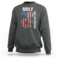 Funny MILF Man I Love Fireworks Sweatshirt American Patriotic July 4th US Flag - Wonder Print Shop