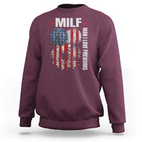 Funny MILF Man I Love Fireworks Sweatshirt American Patriotic July 4th US Flag - Wonder Print Shop