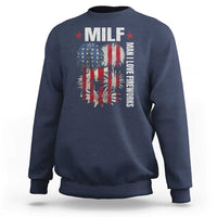 Funny MILF Man I Love Fireworks Sweatshirt American Patriotic July 4th US Flag - Wonder Print Shop
