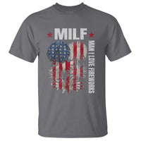 Funny MILF Man I Love Fireworks T Shirt American Patriotic July 4th US Flag - Wonder Print Shop