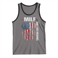 Funny MILF Man I Love Fireworks Tank Top American Patriotic July 4th US Flag - Wonder Print Shop