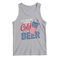Funny 4th of July Drinking Tank Top Its A Bad Day To Be A Cold Beer American Flag - Wonder Print Shop