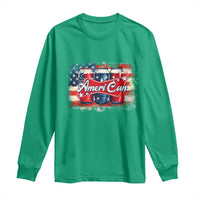 Funny AmeriCan Beer 4th of July Drinking Long Sleeve Shirt American Flag USA Beer Can - Wonder Print Shop