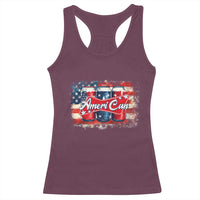 Funny AmeriCan Beer 4th of July Drinking Racerback Tank Top American Flag USA Beer Can - Wonder Print Shop