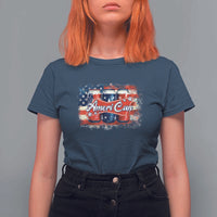 Funny AmeriCan Beer 4th of July Drinking T Shirt For Women American Flag USA Beer Can - Wonder Print Shop