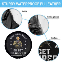 Funny Stay Trapped Or Get Clapped George Washington Spare Tire Cover 4th of July - Wonder Print Shop