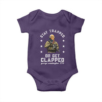 Funny Stay Trapped Or Get Clapped George Washington Baby Onesie 4th of July - Wonder Print Shop