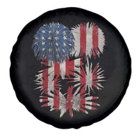Funny American Fireworks Patriotic July 4th US Flag Spare Tire Cover - Wonder Print Shop