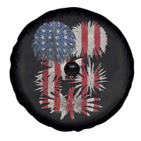Funny American Fireworks Patriotic July 4th US Flag Spare Tire Cover - Wonder Print Shop