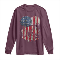 Funny American Fireworks Patriotic July 4th US Flag Long Sleeve Shirt - Wonder Print Shop