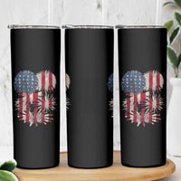 Funny American Fireworks Patriotic July 4th US Flag Skinny Tumbler - Wonder Print Shop
