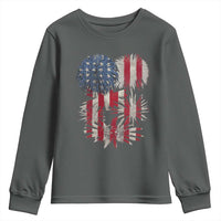 Funny American Fireworks Patriotic July 4th US Flag Youth Sweatshirt - Wonder Print Shop