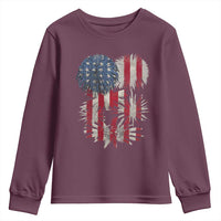 Funny American Fireworks Patriotic July 4th US Flag Youth Sweatshirt - Wonder Print Shop