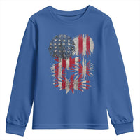 Funny American Fireworks Patriotic July 4th US Flag Youth Sweatshirt - Wonder Print Shop