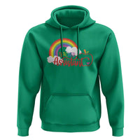 Teacher Assistant Hoodie Back To School Rainbow Apple Cloud - Wonder Print Shop